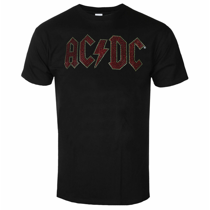 Moška majica AC/DC - Full Color Diamante logo - ČRNA - ROCK OFF