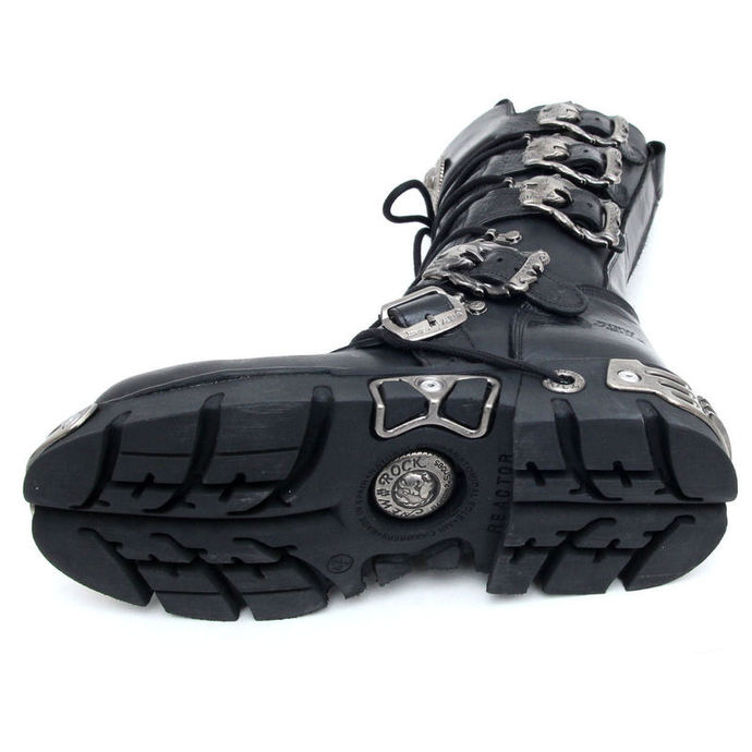 čevlji usnje - 5-Buckle Čevlji (402-S1) Črno - NEW ROCK