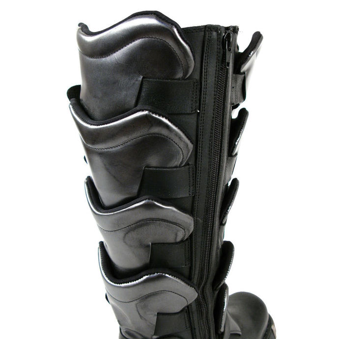 čevlji usnje - Gladiator Čevlji (738-S1) Črno-siva - NEW ROCK