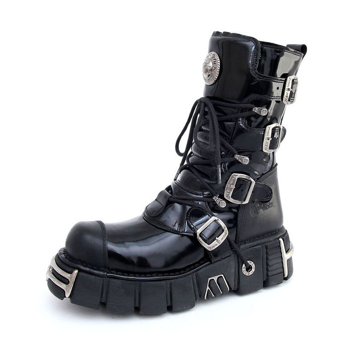 čevlji usnje - Bizarre Čevlji (313-S1) Črno - NEW ROCK