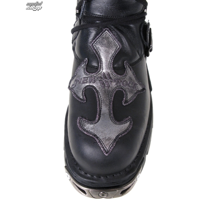 čevlji usnje - Cross Čevlji (407-S1) Črno-siva - NEW ROCK