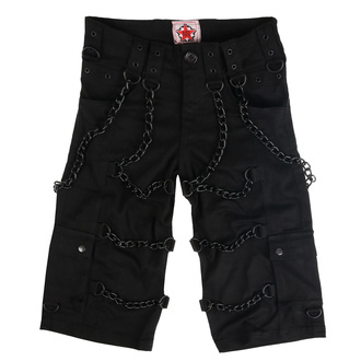 Moške kratke hlače BLACK PISTOL - Chain - Denim Črna, BLACK PISTOL