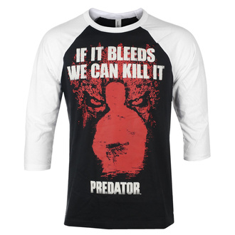 Moška majica s 3/4 rokavi Predator - If It Bleeds - Baseball - Belo-črna - HYBRIS, HYBRIS, Predator