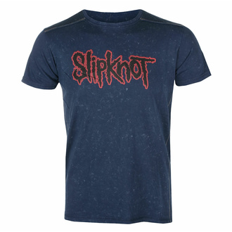 Moška majica Slipknot - Logo Snow Wash NAVY - ROCK OFF, ROCK OFF, Slipknot