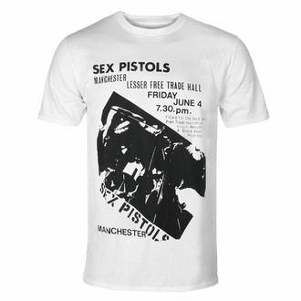 Moška majica Sex Pistols - Manchester Flyer WHT - ROCK OFF, ROCK OFF, Sex Pistols