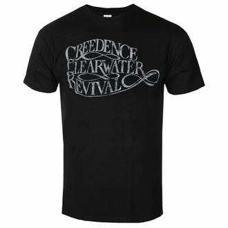 moška majica Creedence Clearwater Revival - Vintage Logo - ČRNA - ROCK OFF, ROCK OFF, Creedence Clearwater Revival