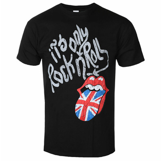 moška majica Rolling Stones - Rock N Roll UK Tongue - Črna - DRM12418100