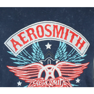 moška majica Aerosmith - Boston Pride Snow Wash - NAVY - ROCK OFF, ROCK OFF, Aerosmith