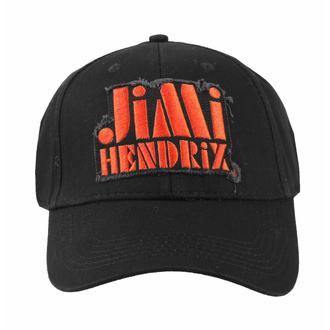 Kapa Jimi Hendrix - Orange Stencil Logo - ČRNA - ROCK OFF, ROCK OFF, Jimi Hendrix