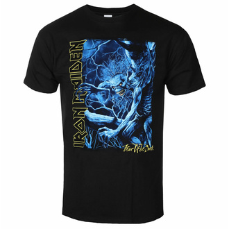 Moška majica Iron Maiden - FOTD Blue Tone Eddie Vertical Logo - Črna - ROCK OFF - IMTEE149MB