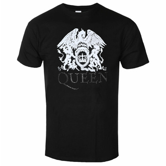 Moška majica Queen - Crest Diamante logo - ČRNA - ROCK OFF, ROCK OFF, Queen