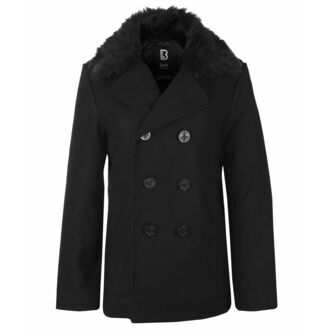 Ženski plašč BRANDIT - Fur Collar Pea - 3148-black