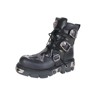 čevlji usnje - Cross Čevlji (407-S1) Črno-siva - NEW ROCK - M.407-S1