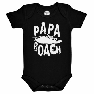 Otroški romper Papa Roach - Logo/Roach - črna - bela - Metal-Kids, Metal-Kids, Papa Roach