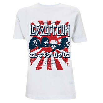 Moška majica Led Zeppelin - Japanese Burst - Bela, NNM, Led Zeppelin