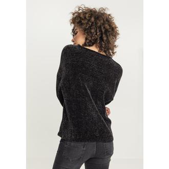 Ženski pulover URBAN CLASSICS - Chenille - črna, URBAN CLASSICS