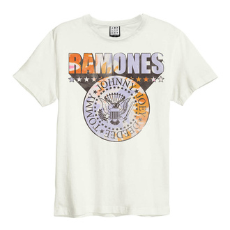 Moška majica RAMONES - TIE DYE SHIELD - VINTAGE WHITE - AMPLIFIED, AMPLIFIED, Ramones