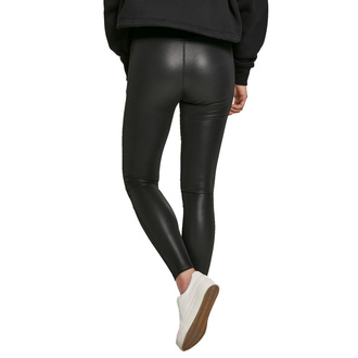 Ženske hlače (pajkice) URBAN CLASSICS - Fake Leather Tech Leggings - črna, URBAN CLASSICS
